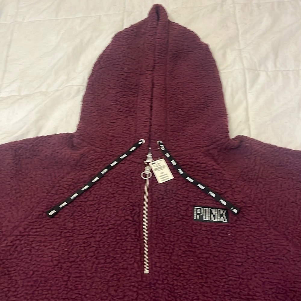 Victoria’s Secret Pink 3/4 zip fleece. Size Large. NWT
